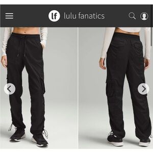 lululemon athletica Black Cargo Track Pants